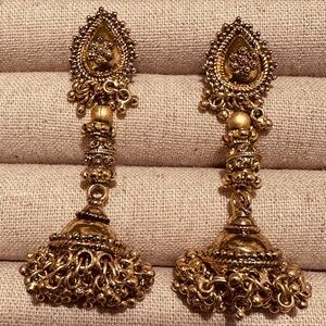 The Museum Company | Earrings | Indian Inspired Brass Earrings in Gold